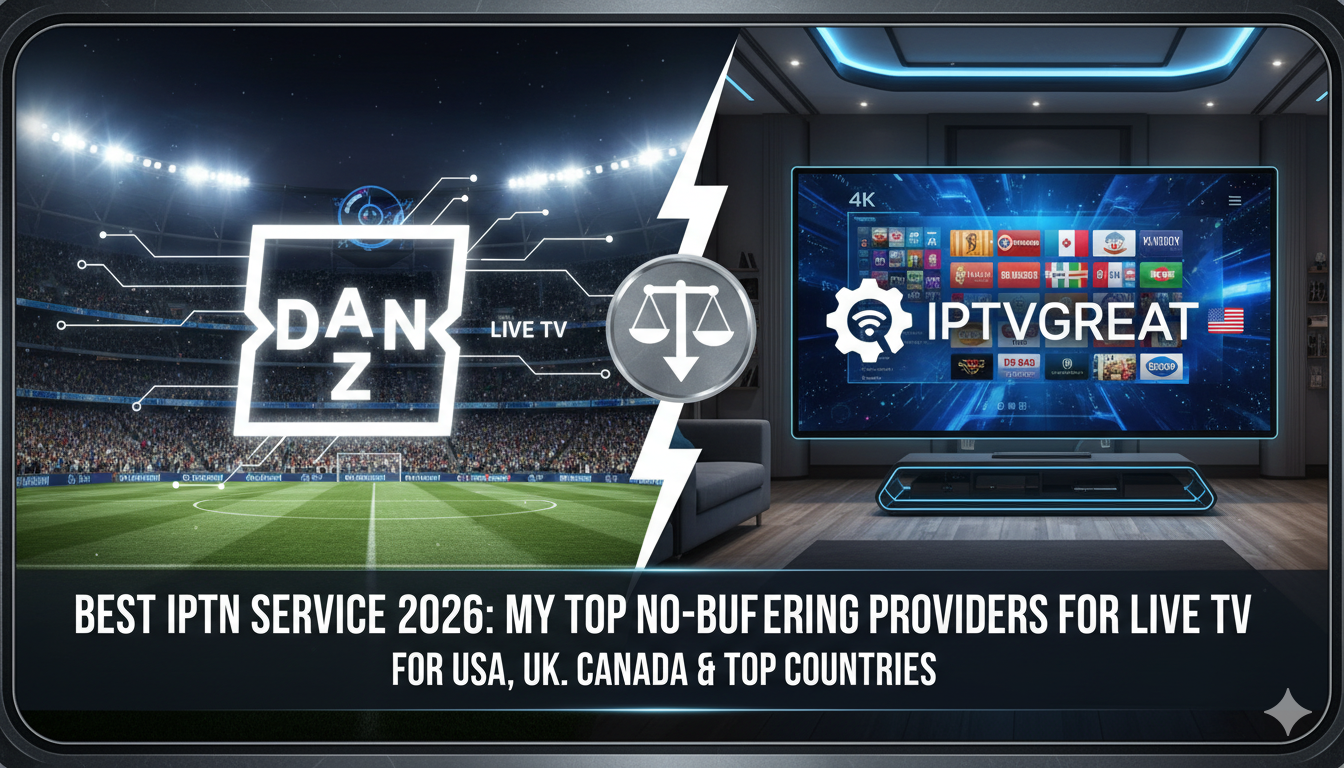 DAZN VS IPTVGREAT: Best IPTV Service 2026: My Top No-Buffering Providers for Live TV