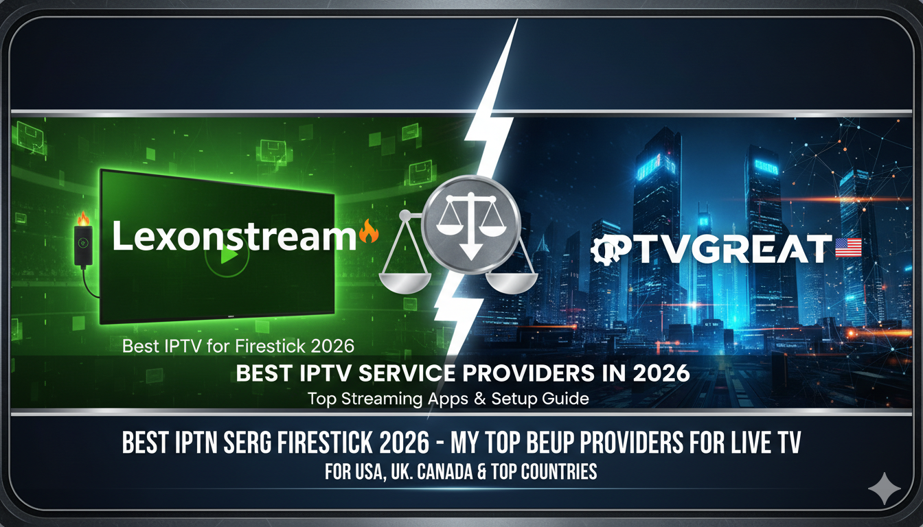 Lexonstream vs IPTVGREAT: Best IPTV for Firestick 2026 – Top Streaming Apps & Setup Guide