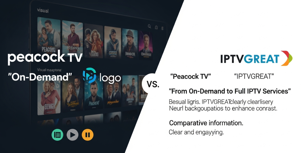 Peacock TV vs. IPTVGREAT: From On-Demand to Full IPTV Services
